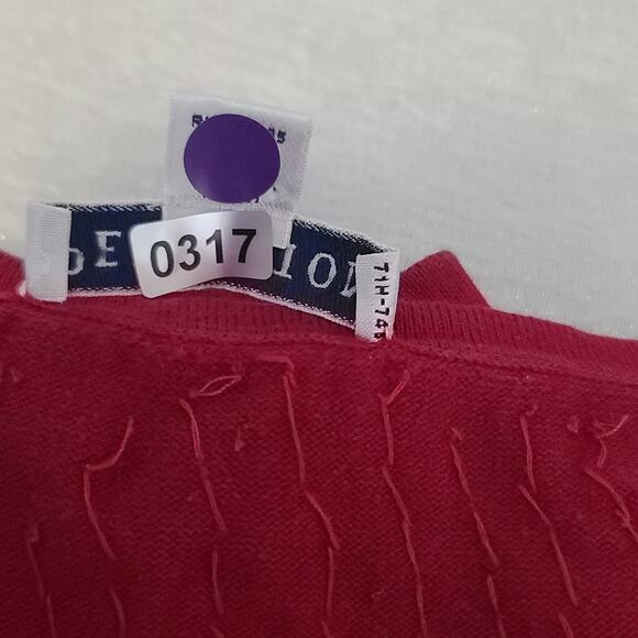 Pendleton ladies cashmere sweater red sequins Festive Holiday Size Med - Picture 9 of 9